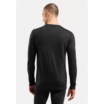 Odlo Merino 200 BL Top Crew Neck LS pánske tričko - čierna