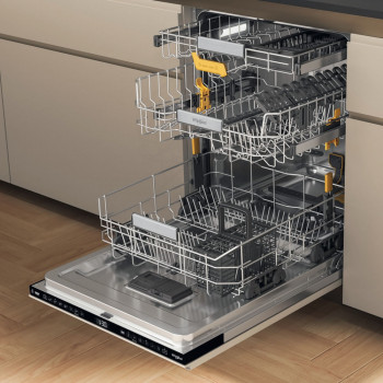 Whirlpool W8I HF58 TU UK plne integrovaná umývačka riadu, 14 súprav, energetická trieda C, 40 dB, 8 programov, prirodzené sušenie, tretia úroveň, AquaStop, digitálny displej, invertorový motor
