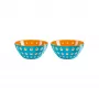 Guzzini Le Murrine sada 2 misiek 12 cm modrá/oranžová