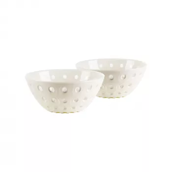 Guzzini Le Murrine sada 2 misiek 12 cm perleťová/biela/perleťová