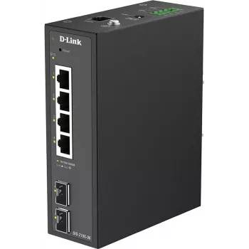 D-Link DIS-210G-06 priemyselný smart managed switch so 4 gigabitovými Ethernet portami a 2 SFP slotmi