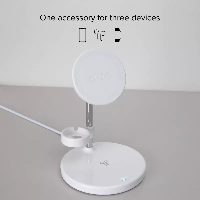 SBS TEWIRMAG3IN1 3-in-1 bezdrôtová nabíjacia stanica s MagSafe pre iPhone, Apple Watch a AirPods