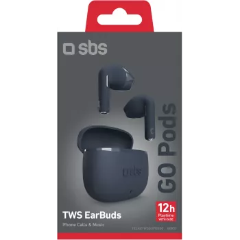 SBS Go Pods bezdrôtové slúchadlá TWS, tmavomodré (TEEARTWSGOPODSG)