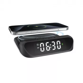SBS budík s 15 W bezdrôtovou nabíjačkou (TEWIRCLOCK)
