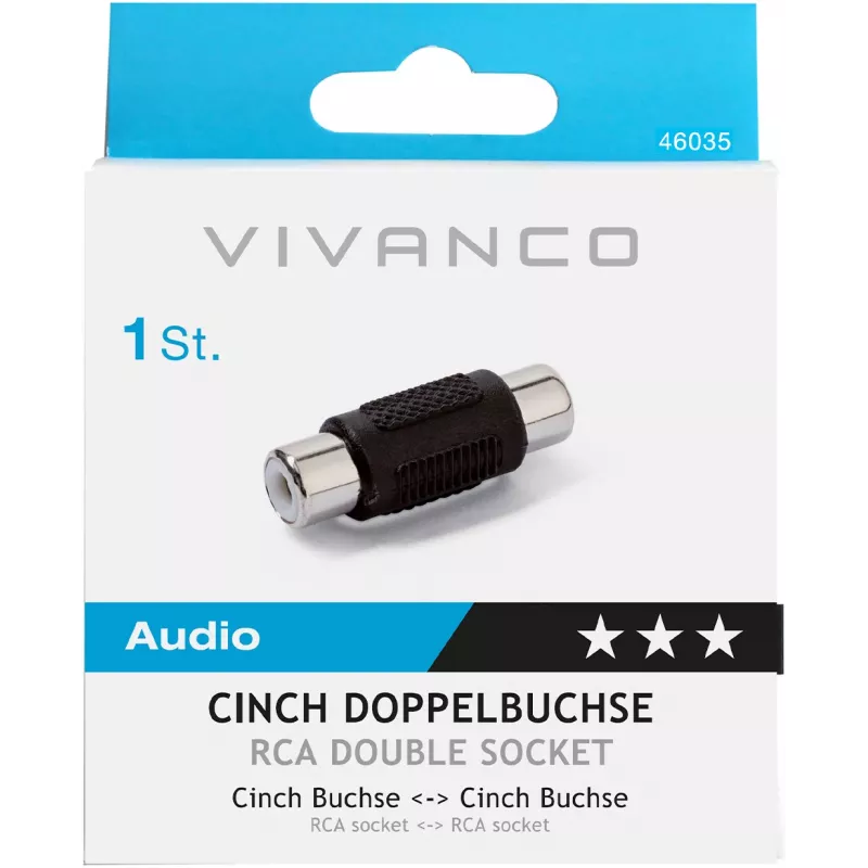 Vivanco audio adaptér RCA na RCA (VVAADAPRCAFF)