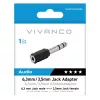 Vivanco VVAJACKAD35F63M 3,5 mm jack adaptér (konektor samica na konektor samec) stereo