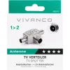 Vivanco tienený 2-cestný rozbočovač TV antény, koaxiálna zásuvka na 2 zástrčky (VVANSHILD2M1F)
