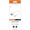 Vivanco adaptér USB-C na USB-A 3.0 10 cm, biely (VVITUSBTY3FM01W)