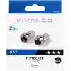 Vivanco F-konektor pre kábel 6,5 mm, 2 kusy (VVSATADAPTF65MM2P)