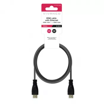 Vivanco VVVOXHDMI15MMK High Speed HDMI kábel s Ethernetom 1,5 m čierny