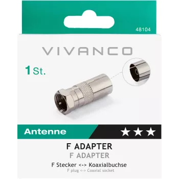 Adaptér Vivanco F-zástrčka – koaxiálna zásuvka (VVSATCOAXSATMF)