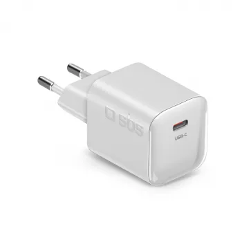 SBS 20W USB-C PD nástenná nabíjačka - biela