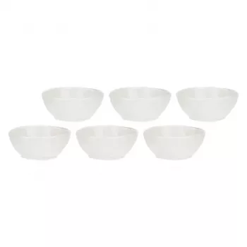 LA PORCELLANA BIANCA LUNIA sada 6 porcelánových misiek 12 cm biela