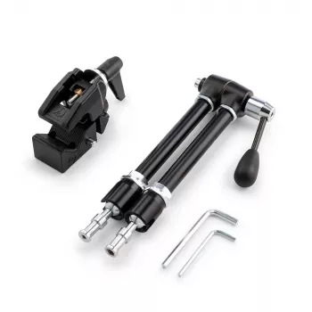 Manfrotto 143R kĺbové Magic rameno s držiakom kamery, nosnosť 3 kg, hliník, čierna