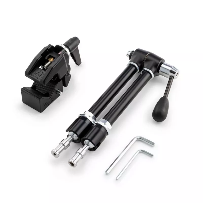 Manfrotto 143R kĺbové Magic rameno s držiakom kamery, nosnosť 3 kg, hliník, čierna
