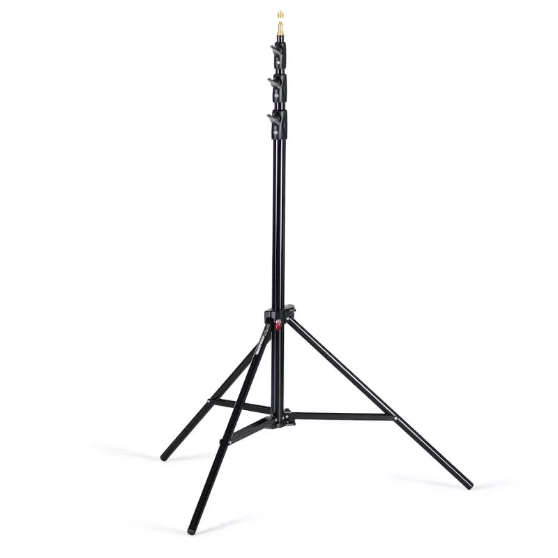 Manfrotto 1004BAC-3 vzduchom odpružená sada 4-sekciových osvetľovacích statívov (balenie 3 ks, čierna)