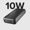 SBS solárna power banka 20000 mAh Fast Charge čierna