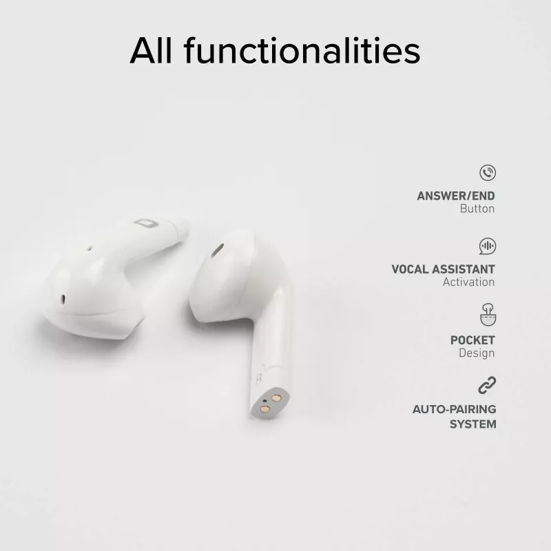 SBS Nu Blade slúchadlá True Wireless (TWS) do uší, biele (TEEARTWSBLADEBTW)