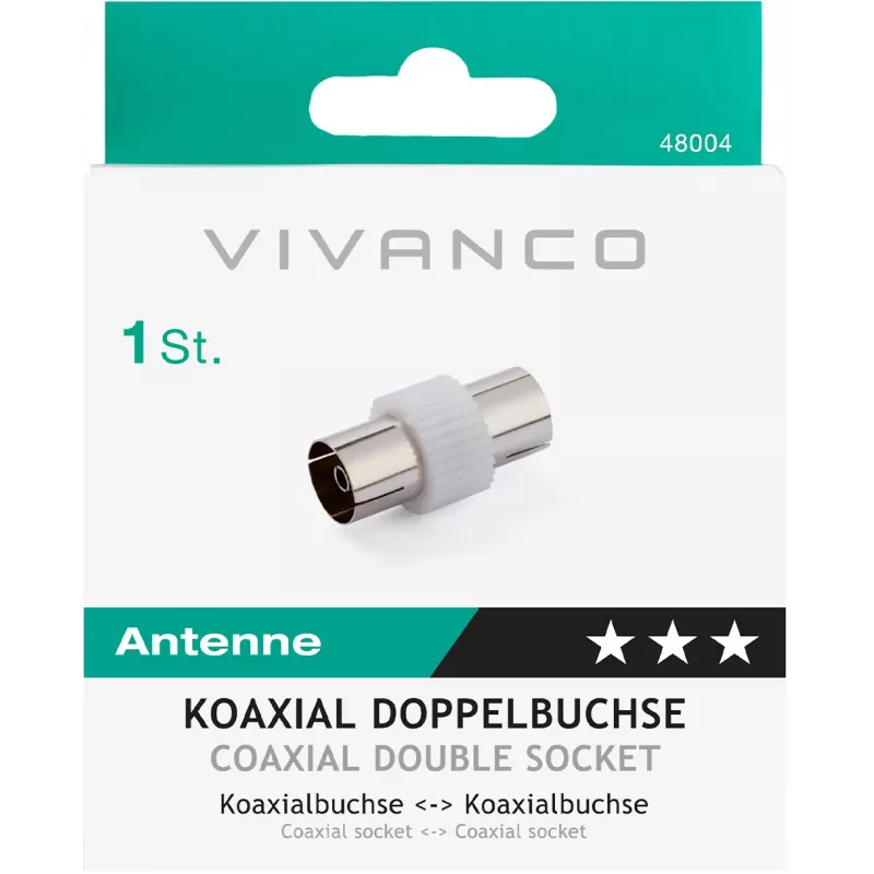 Vivanco anténny adaptér, koaxiálna spojka (VVANADATFF)