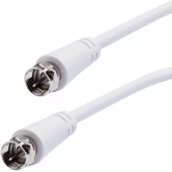 Vivanco VVSAT50MMW 50 m koaxiálny kábel pre satelitnú, terestriálnu a káblovú televíziu, 75 Ohm, tienenie triedy B, biely
