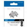 Vivanco VVSATSPLIT1IN2OUT satelitný rozbočovač 1 vstup 2 výstupy 5-2400 MHz F-konektor