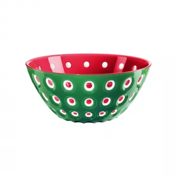 Guzzini Le Murrine servírovacia misa 25 cm smaragdovo zelená/biela/červená