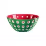 Guzzini Le Murrine servírovacia misa 25 cm smaragdovo zelená/biela/červená