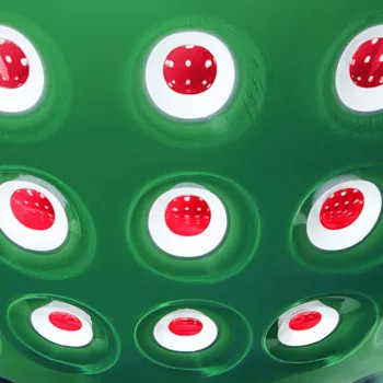 Guzzini Le Murrine sada 2 misiek 12 cm smaragdovo zelená/biela/červená