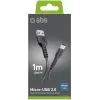 SBS kábel USB na microUSB 1 m, čierny (LTHL200)