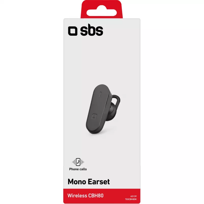 SBS BH80 mono Bluetooth V4.2 headset s hlavovým mostom, čierny (TE0CBH80K)