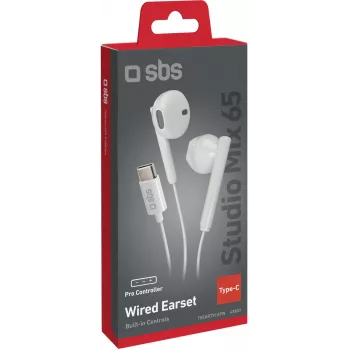 Drôtové slúchadlá USB-C SBS Studio Mix 65c, biele (TEEARTYCAPW)