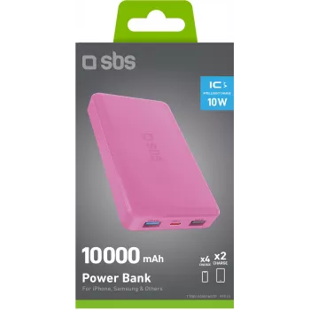 SBS TTBB10000FASTP Powerbanka 10000mAh, ružová