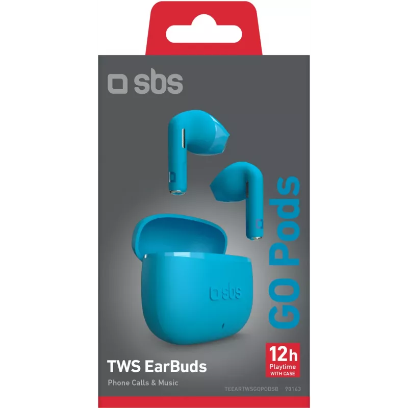 SBS Go Pods slúchadlá True Wireless (TWS) do uší, modré (TEEARTWSGOPODSB)