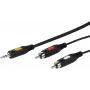 Audio kábel 3,5 mm na 2xRCA Vivanco 2,5 m (VVAJACK2RCA25MMK)