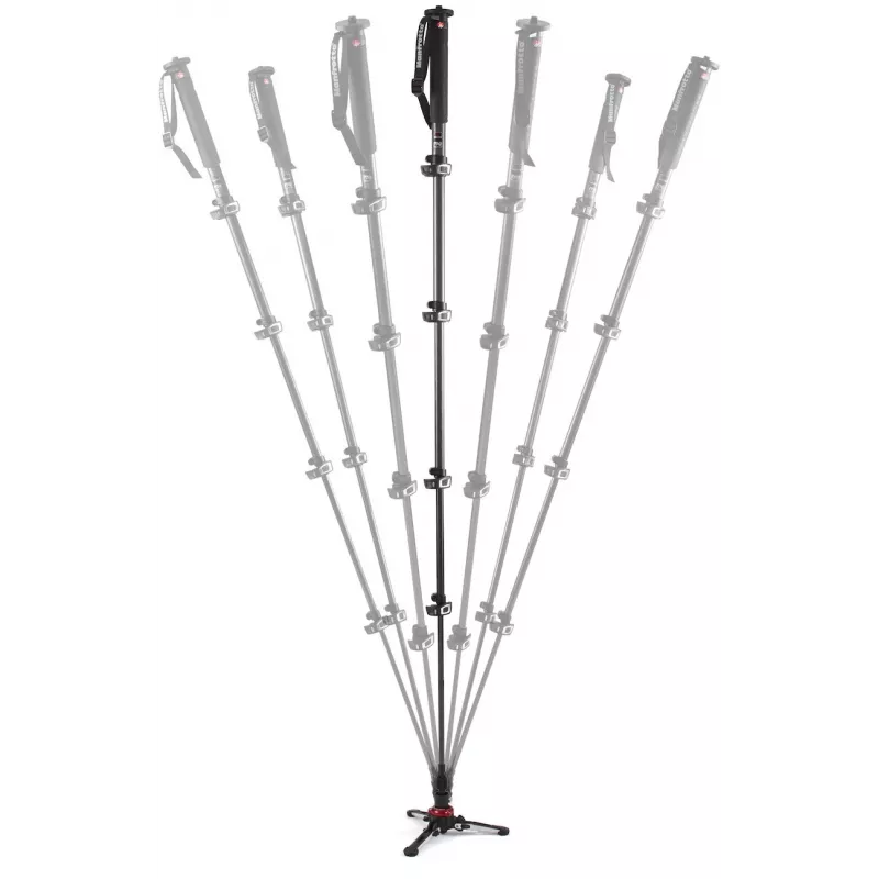 Manfrotto XPRO Monopod+ MVMXPROC5 karbónový 5-sekciový video monopod s FLUIDTECH základňou