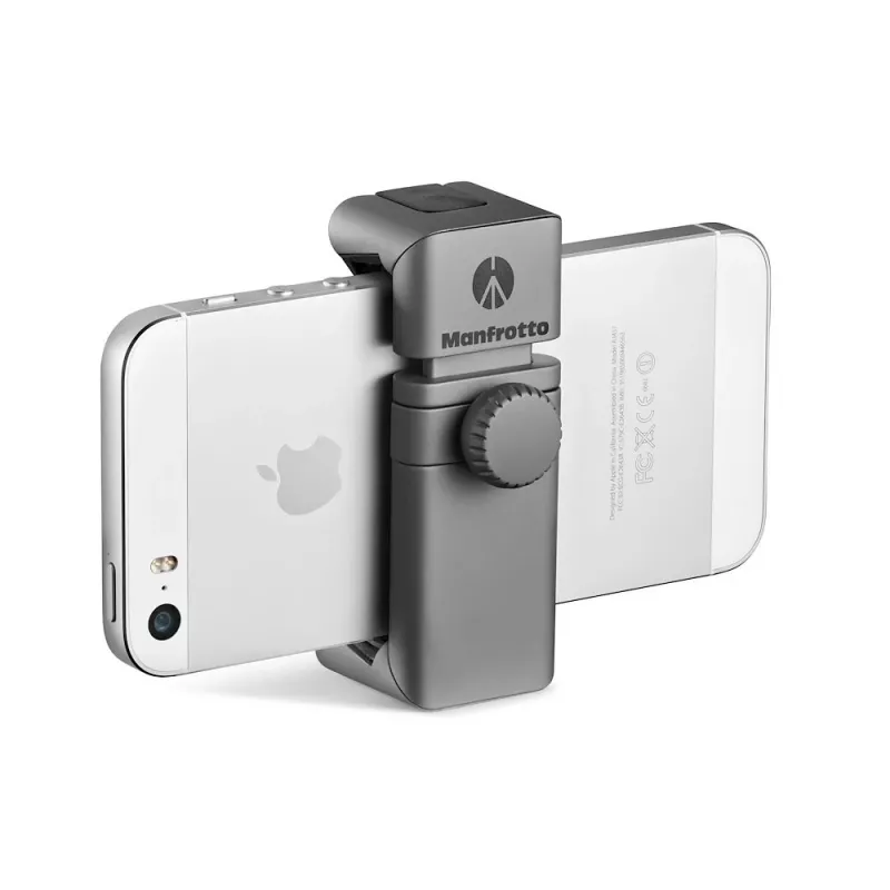 Manfrotto MTWISTGRIP univerzálna svorka na smartfón s Twist-Lock, hliník, čierna/sivá