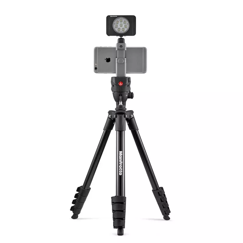Manfrotto MTWISTGRIP univerzálna svorka na smartfón s Twist-Lock, hliník, čierna/sivá
