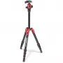 Manfrotto Element Traveller 5-sekciový hliníkový statív s guľovou hlavou, červený
