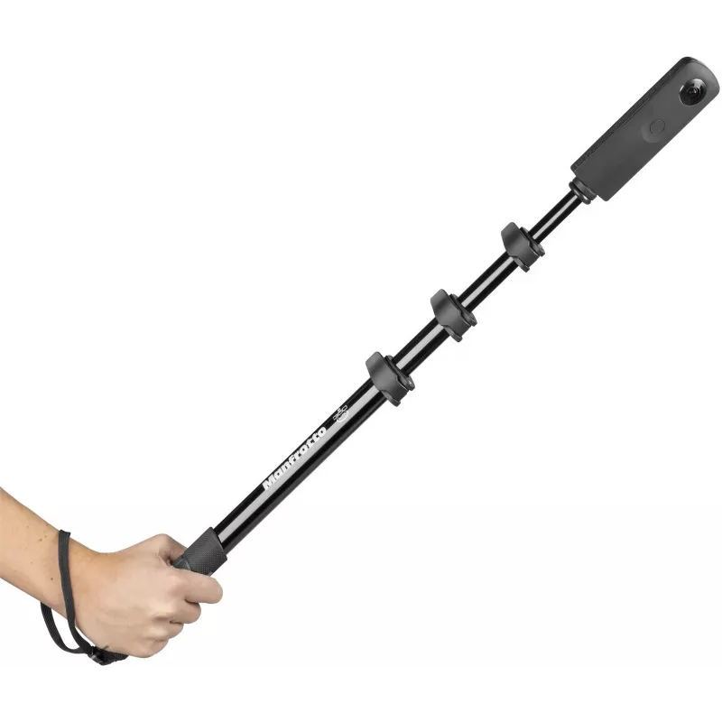 Manfrotto MPOLEVR hliníková predlžovacia tyč pre 360° a akčné kamery, 4 segmenty, 66-200 cm, čierna