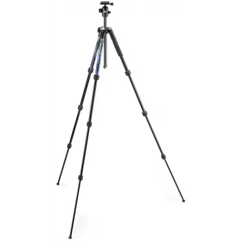 Manfrotto MKELMII4BL-BH Element MII 4-sekciový hliníkový statív s guľovou hlavou, modrý