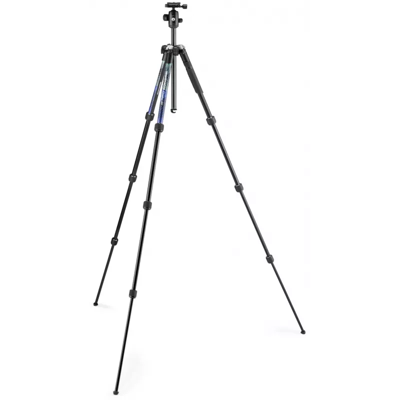 Manfrotto MKELMII4BL-BH Element MII 4-sekciový hliníkový statív s guľovou hlavou, modrý