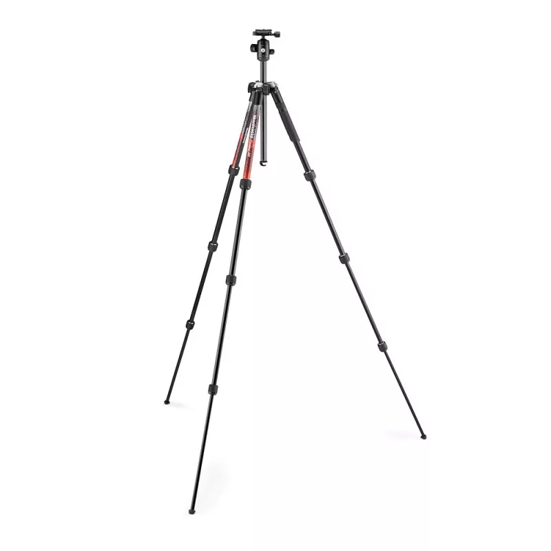 Manfrotto MKELMII4RD-BH Element MII 4-sekciový hliníkový statív s guľovou hlavou, červený