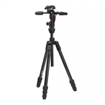 Manfrotto MKBFRTC4GTFB-3W Befree GT Carbon Fiber cestovný statív s 3-cestnou fluidnou hlavou, Twist-Locks, nosnosť 10kg, max. výška 164cm, čierny