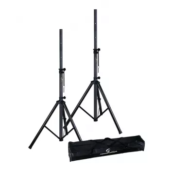 Soundsation SPST-SET70 BK sada reproduktorových stojanov – pár stojanov s taškou, výška 1000–1800 mm, nosnosť 50 kg, tyč 35 mm, čierna