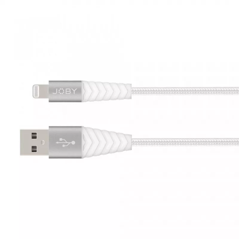 JOBY nabíjací a synchronizačný kábel Lightning, 1,2 m, biely (JB01812-BWW)