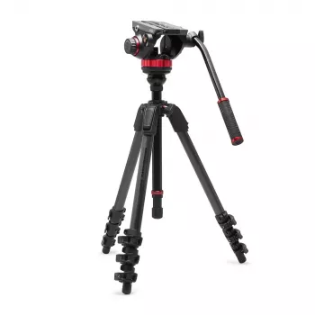 Manfrotto 055 Carbon Fiber video statívový systém s 502AH kvapalinovou hlavou