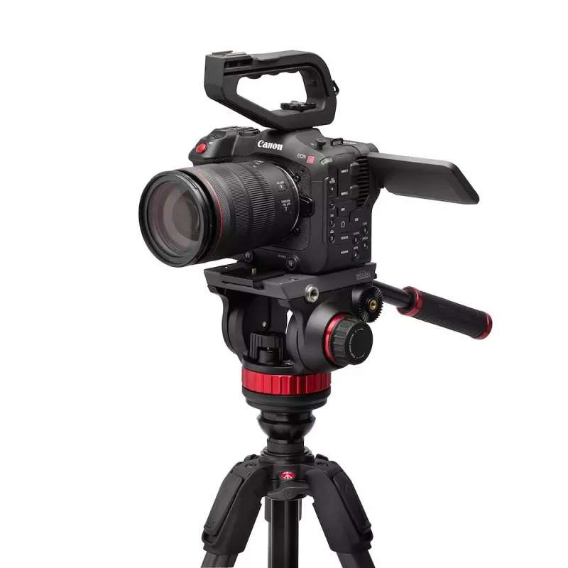 Manfrotto 055 Carbon Fiber video statívový systém s 502AH kvapalinovou hlavou