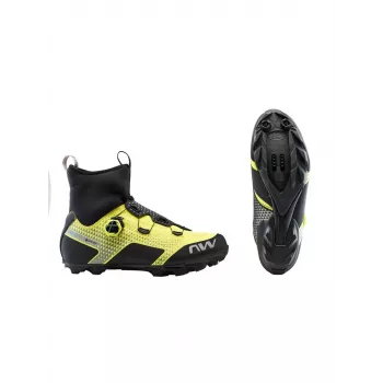 Northwave Celsius XC zimné MTB topánky čierne/žlté fluorescenčné