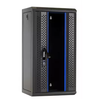 DSIT DS10-3312 12U 10 palcové nástenné serverové puzdro so sklenenými dverami, 312x310x618 mm, čierne