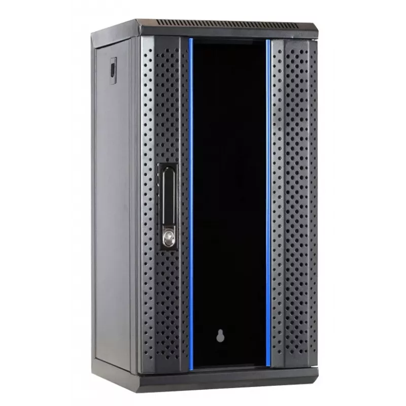 DSIT DS10-3312 12U 10 palcové nástenné serverové puzdro so sklenenými dverami, 312x310x618 mm, čierne